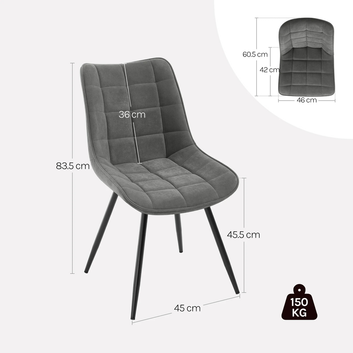 4-delige Set Draaibare Eetkamerstoelen Zwart Fluweel – 360° Velvet Stoelen met Metalen Poten – Moderne Luxe Eetkamerstoelen