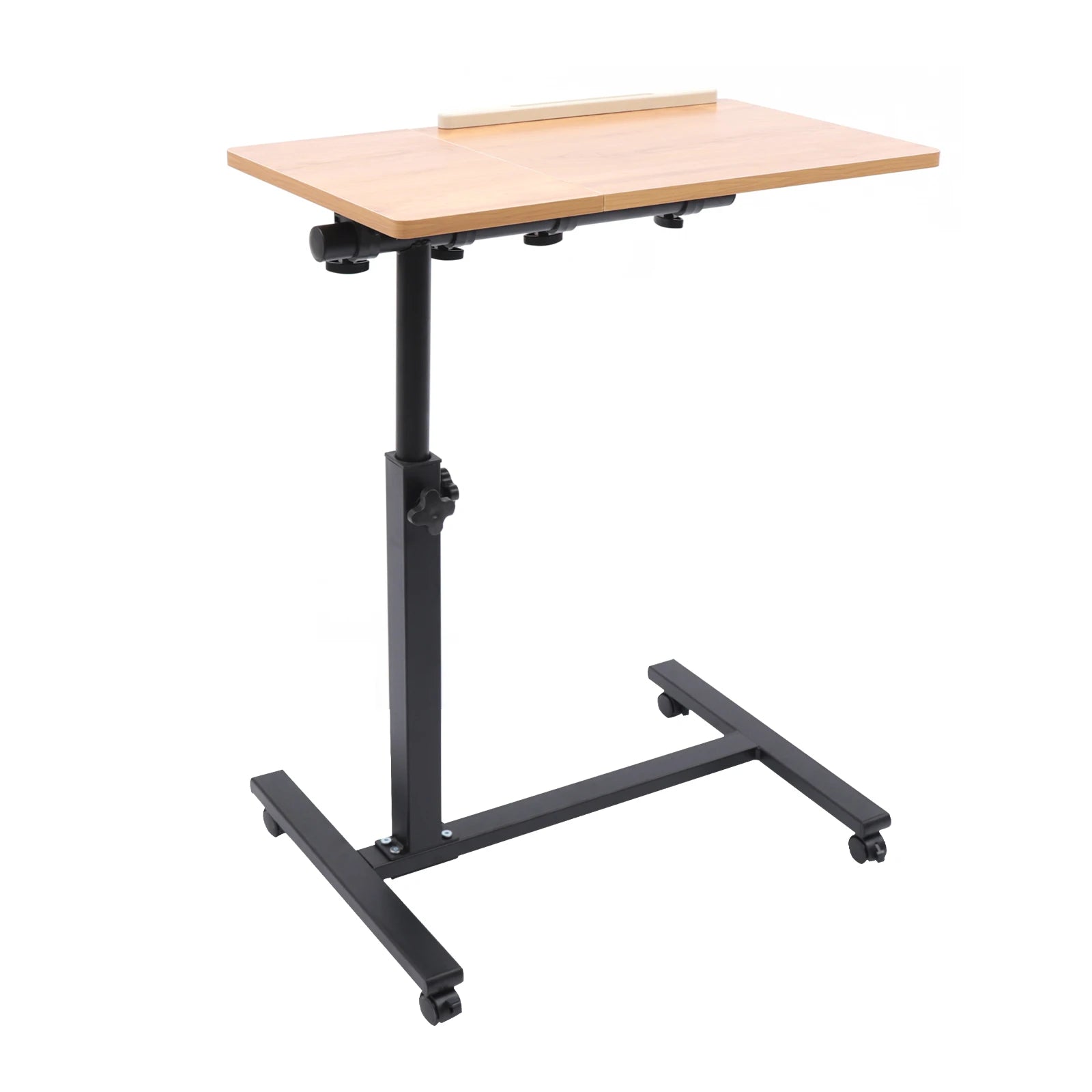 Verstelbaar Laptopbureau 360° Draaibaar – Mobiele Laptoptafel met Wielen – Ergonomisch Bureau in Hoogte Verstelbaar voor Thuiswerken en Studeren