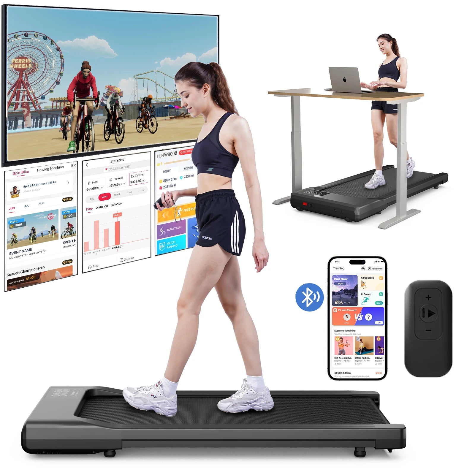 Walking Pad Loopband 2.5HP – Compacte Elektrische Treadmill voor Thuis en Kantoor