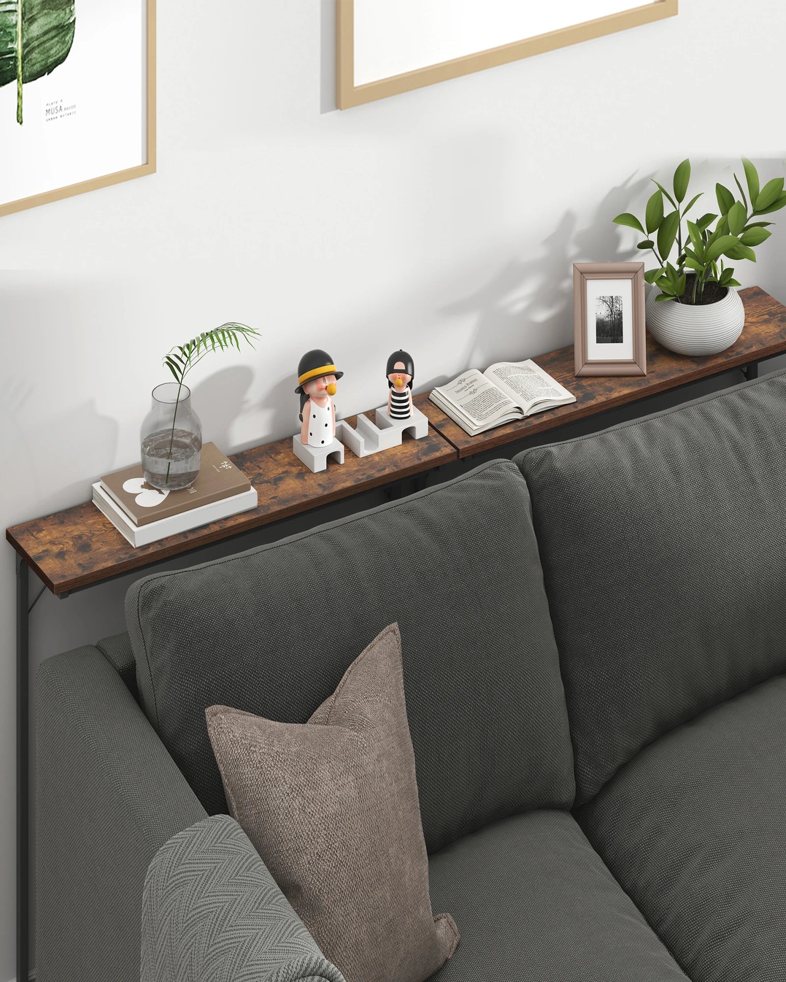 Console tafel ‑ smalle industriële sofa tafel voor woonkamer en entree