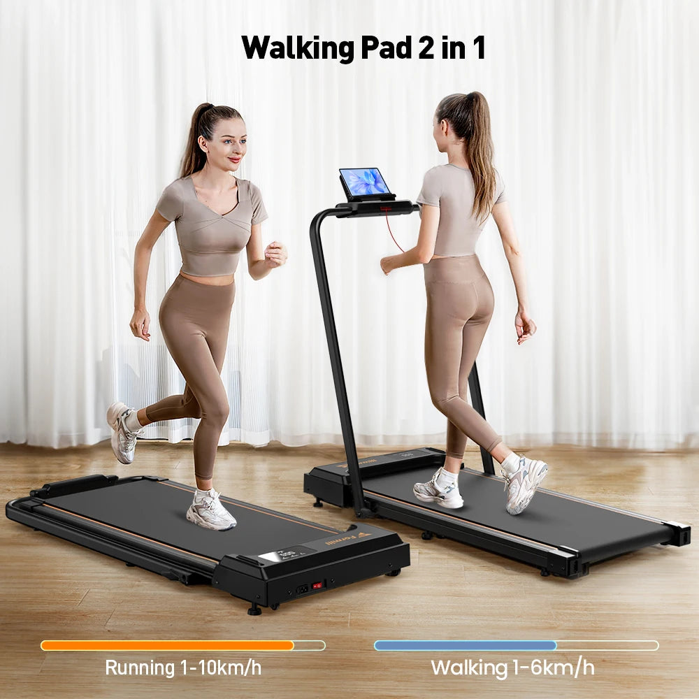 Loopband voor Thuis – 2-in-1 Inklapbare Walking Pad met 10 km/u en 2.5HP Motor