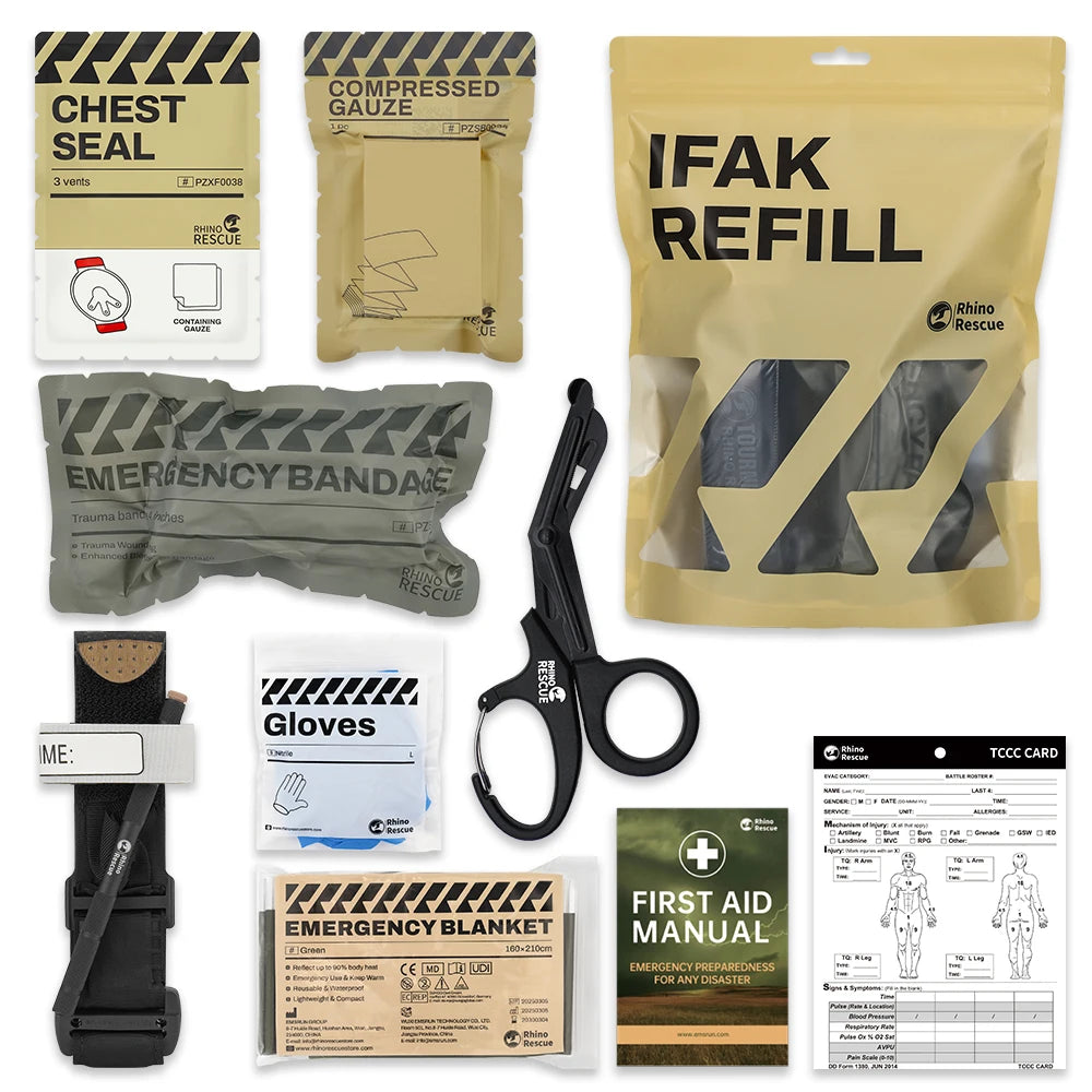 IFAK Navulset Tactische Trauma Kit – Complete Eerste Hulpset voor Noodsituaties