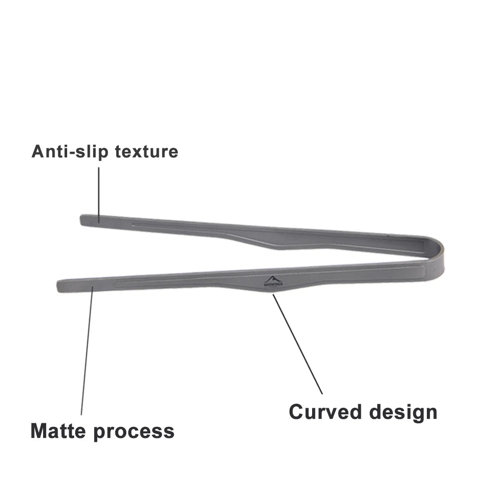 Titanium Ultralichte Camping Voedselclip – Anti‑Slip & Gebogen Outdoor Tang