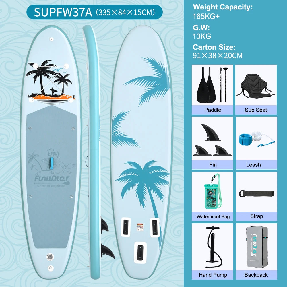 Opblaasbaar SUP Board 11'6" – Koi Paddle Board met Accessoires – Stand Up Paddle Surfboard voor Volwassenen