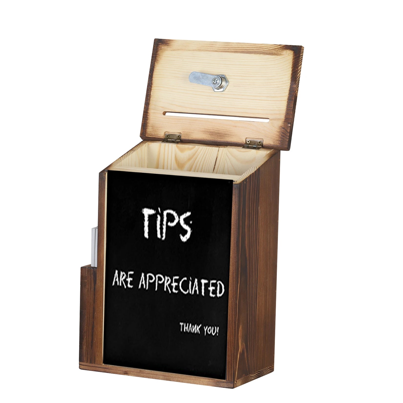 Houten Stembus / Fooienbus Staand en Wandmodel met Slot