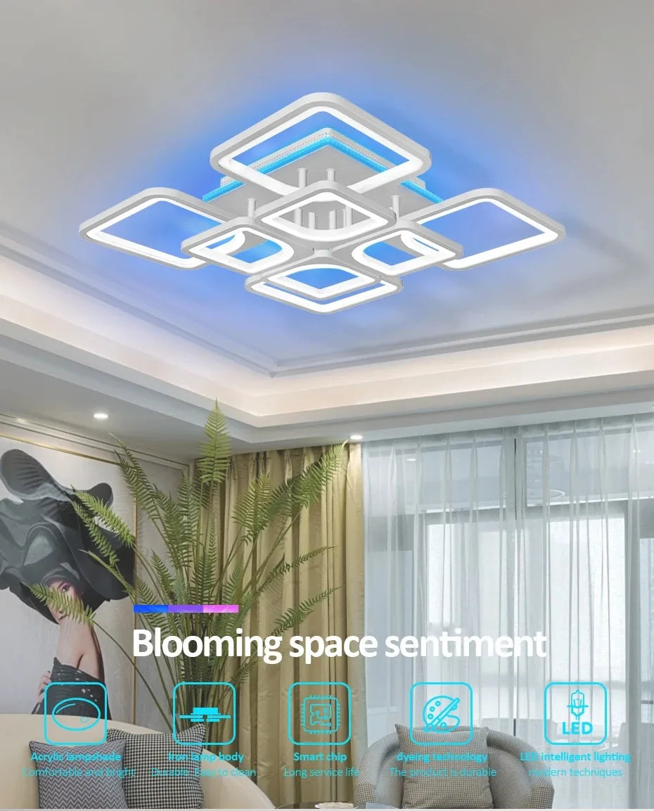Moderne LED Plafondlamp met Backlight en Afstandsbediening – Dimbare Smart Verlichting