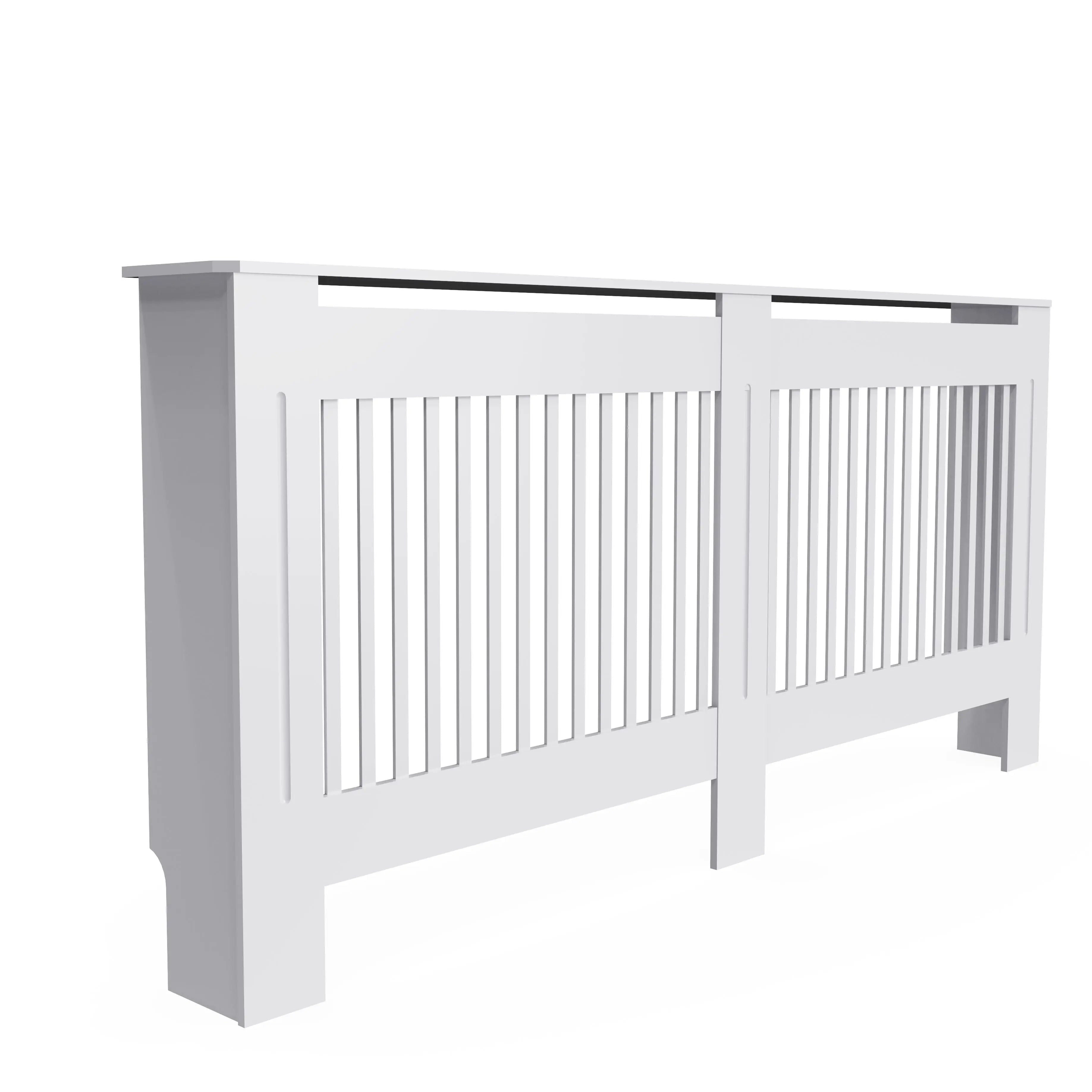 Radiatorombouw MDF Wit – Moderne Radiatorbekleding met Strakke Afwerking en Opbergruimte