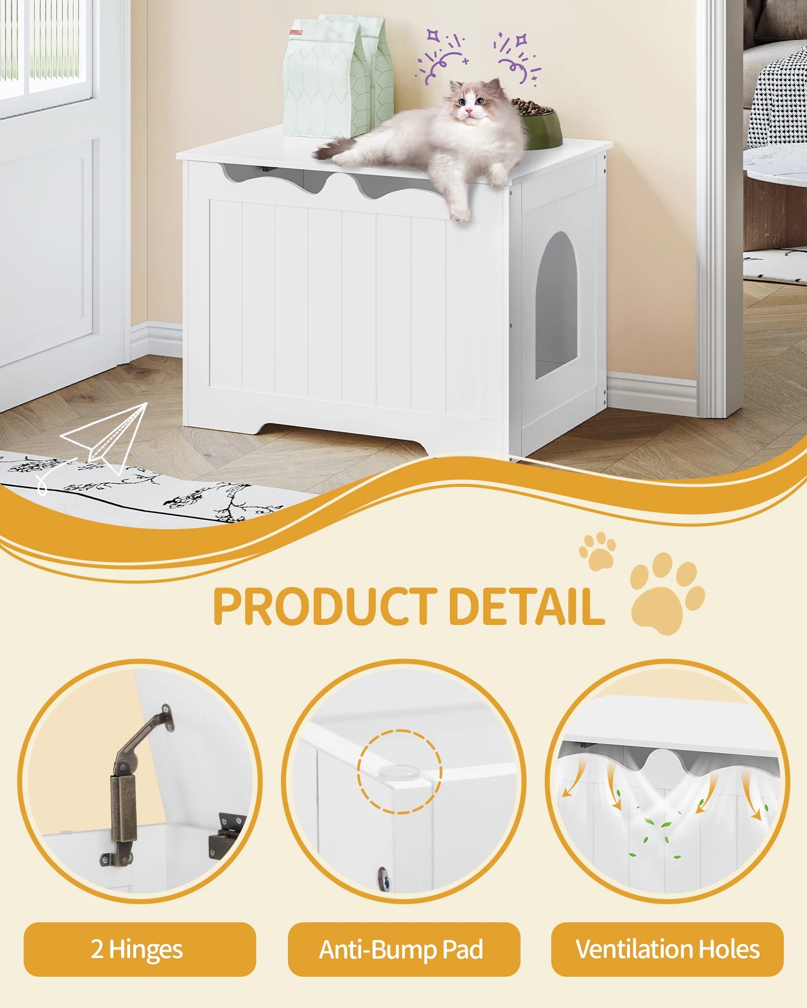 Verborgen kattenbak kast – multifunctioneel kattenmeubel voor huis en interieur