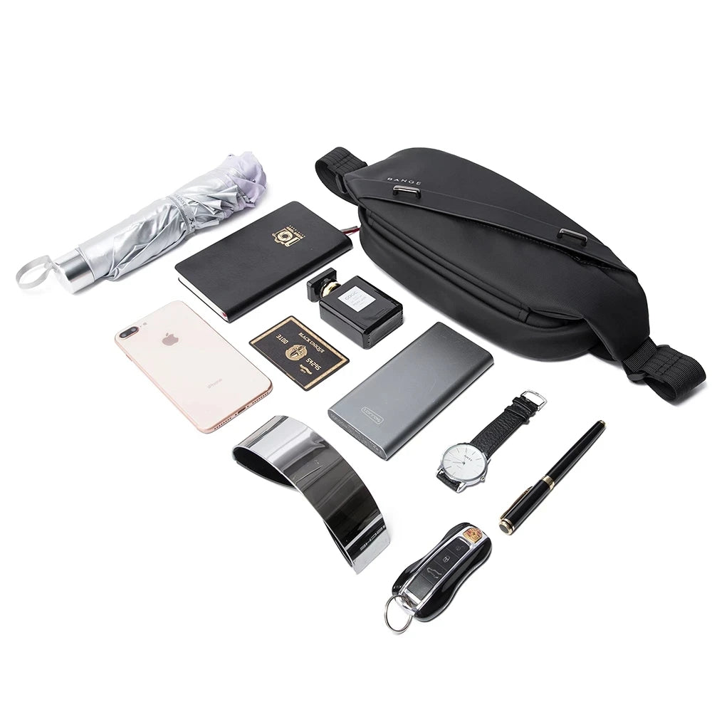 Waterdichte Multifunctionele Crossbody Tas – Heren & Dames Sling‑ & Borsttas met Verstelbare Riem en Ruime Capaciteit