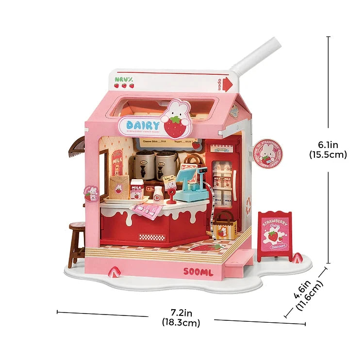 DIY Miniatuur Huis Kit – Food Box Creatief Bouwpakket voor Kinderen en Hobbyisten – Houten Miniatuur Poppenhuis 1:24