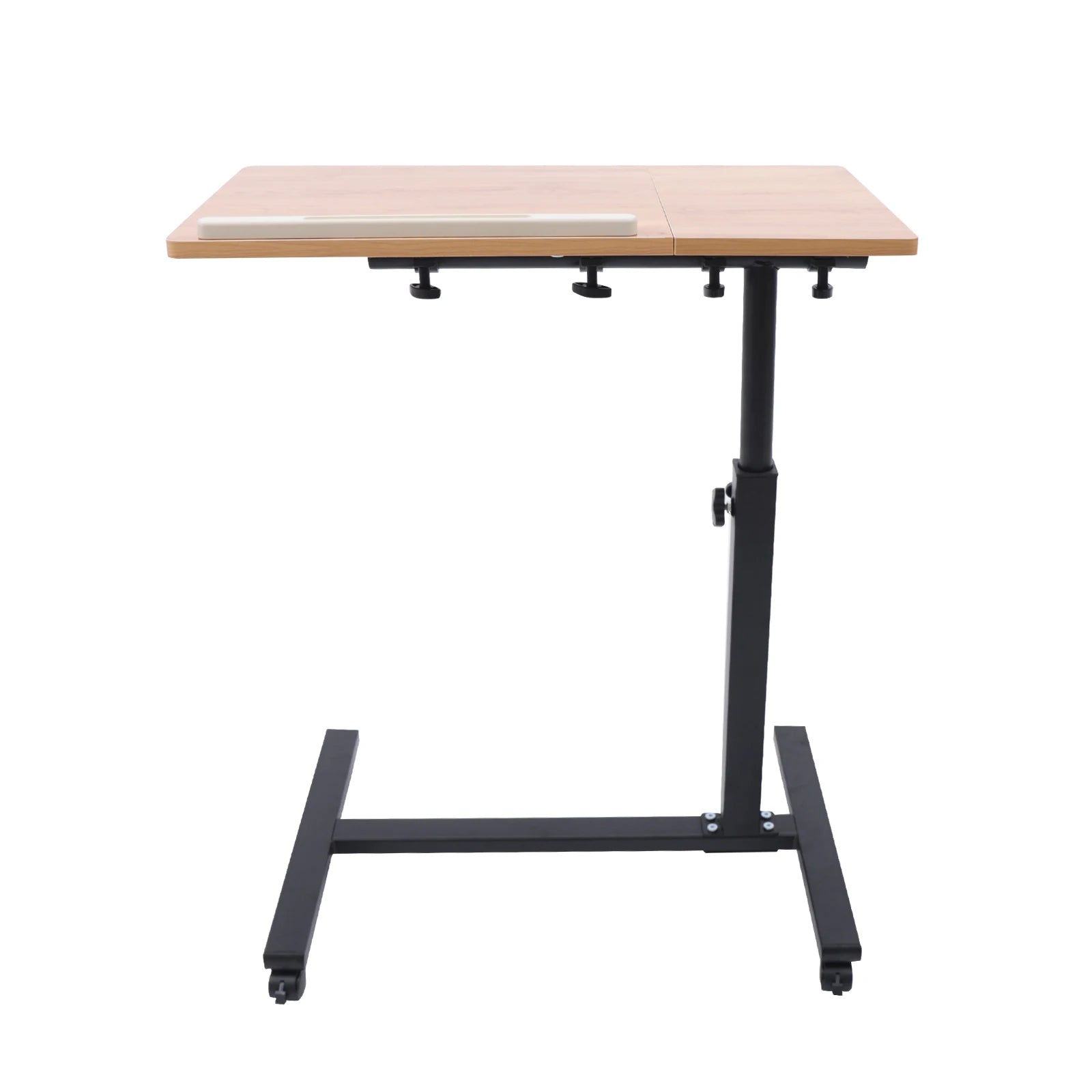 Verstelbaar Laptopbureau 360° Draaibaar – Mobiele Laptoptafel met Wielen – Ergonomisch Bureau in Hoogte Verstelbaar voor Thuiswerken en Studeren