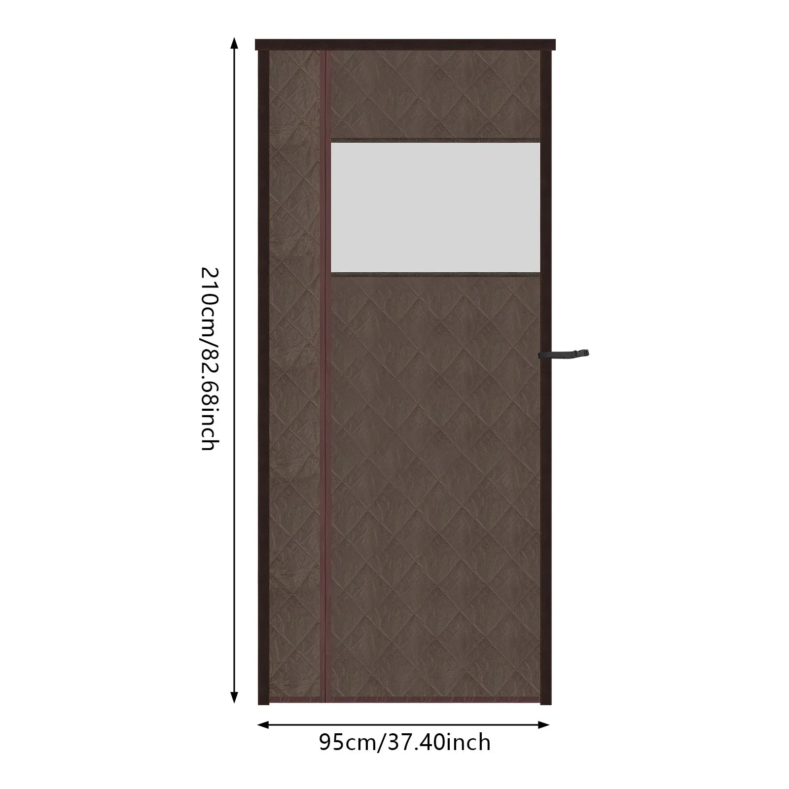Thermisch Isolerend Magnetisch Deurgordijn – 95×210 cm Zwart/Grijs