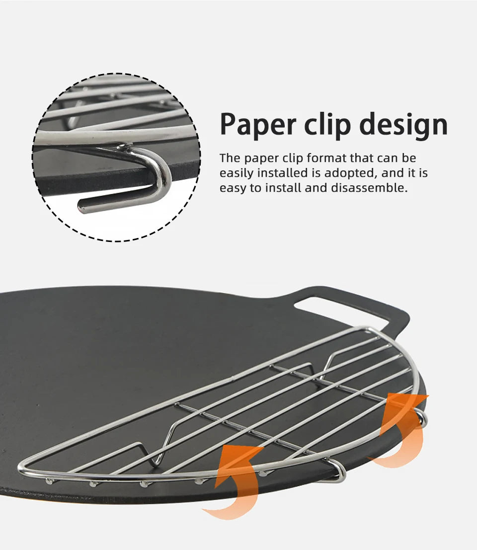 Roestvrijstalen BBQ Grillrek – Anti‑Aanbrand Barbecue Net voor Camping & Outdoor Grill