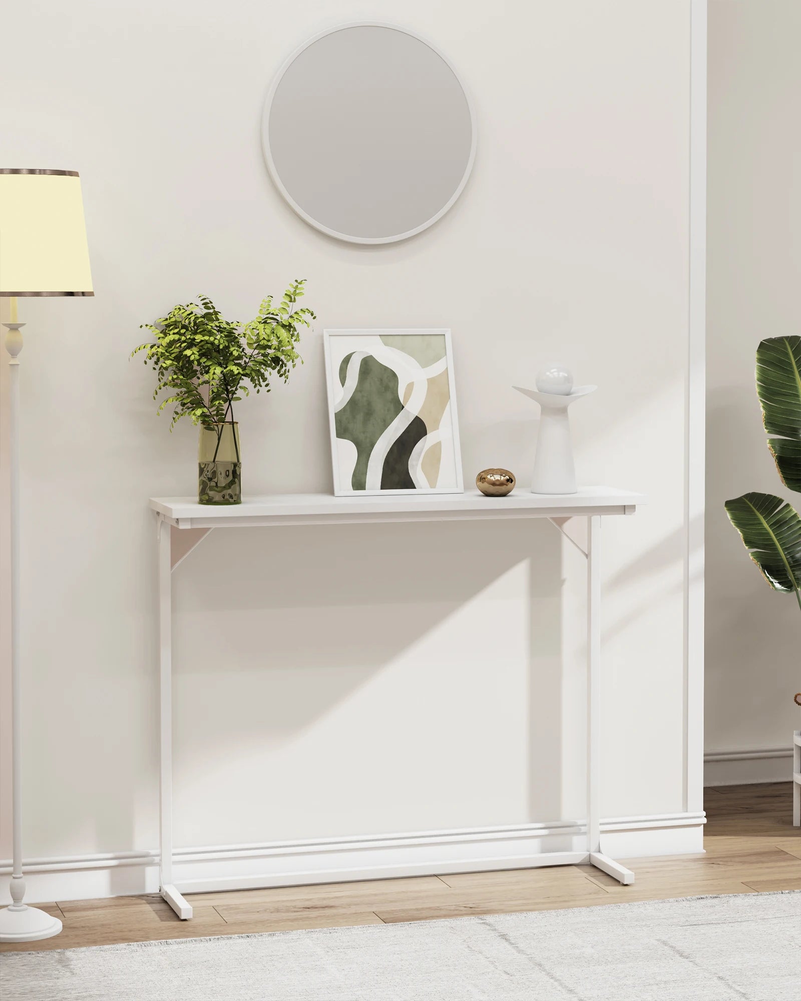 Console tafel ‑ smalle industriële sofa tafel voor woonkamer en entree
