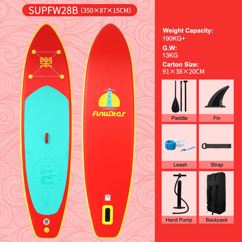 Opblaasbaar SUP Board 11'6" – Koi Paddle Board met Accessoires – Stand Up Paddle Surfboard voor Volwassenen