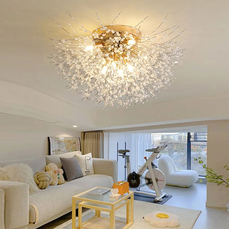 Luxe LED Paardenbloem Plafondlamp – Dimbare Kroonluchter met Afstandsbediening en 3 Lichtkleuren