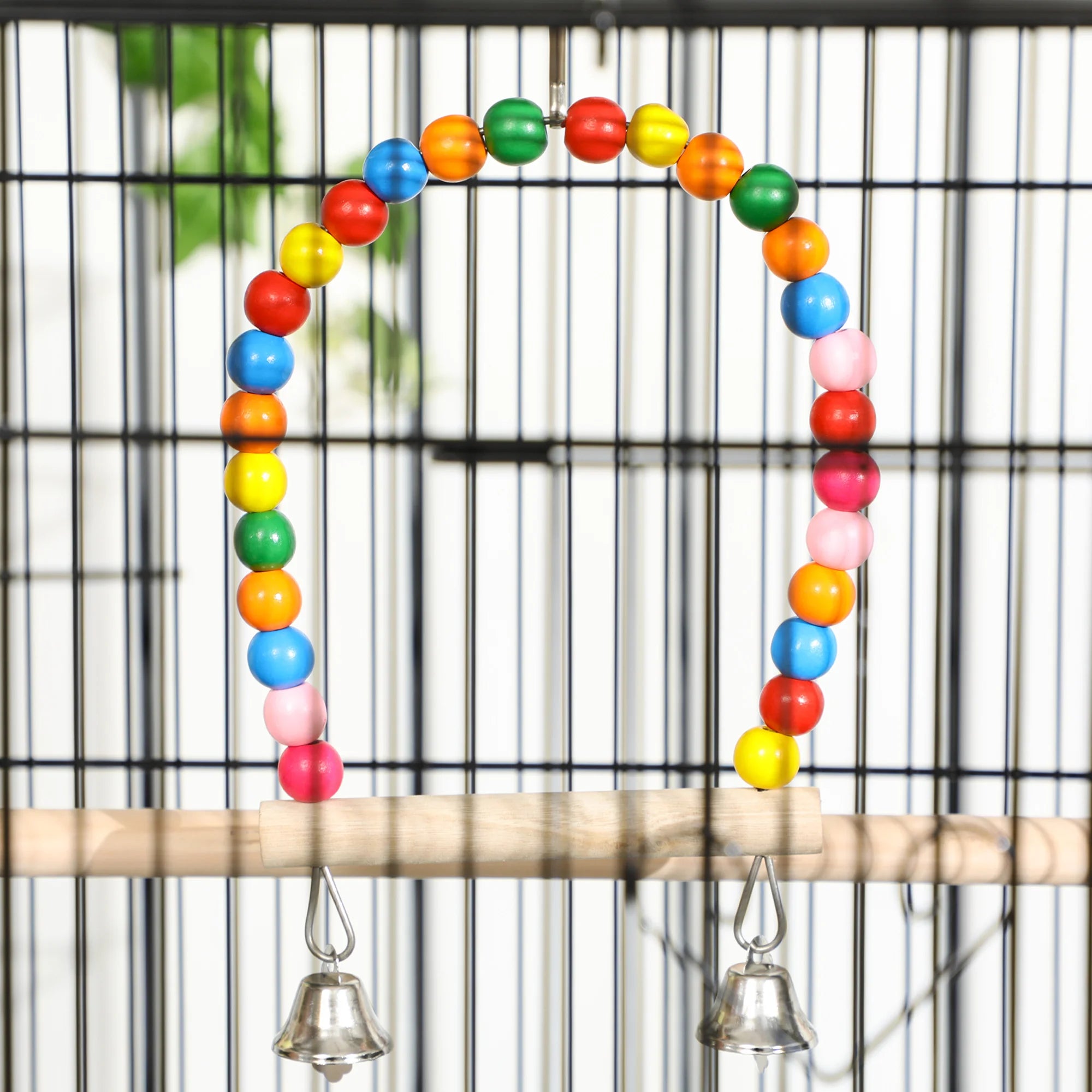 Grote Metalen Vogelkooi met Standaard en Wieltjes – Ruime Vogelkooi voor Parkieten en Kleine Vogels 133 cm