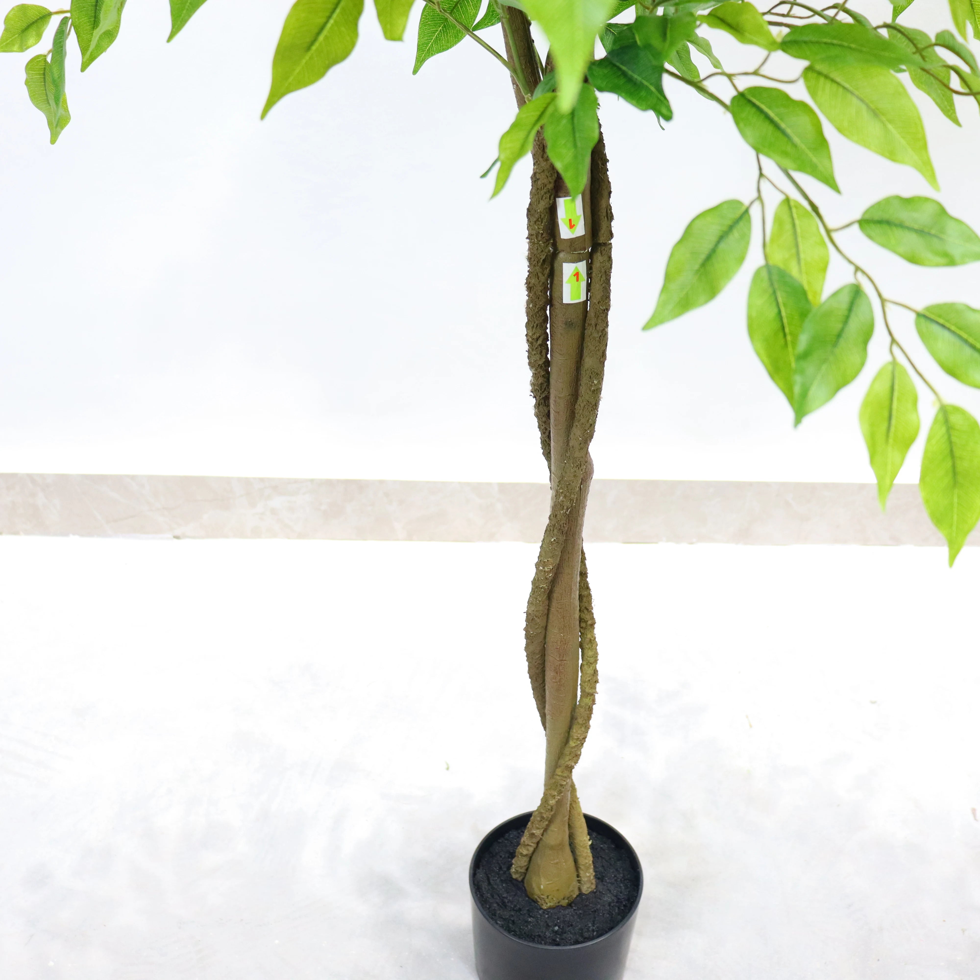 Kunstmatige Ficusboom 160–180 cm – Grote Nep Boom voor Binnen & Overdekt Buiten – Realistische Kunstplant Woonkamer & Kantoor
