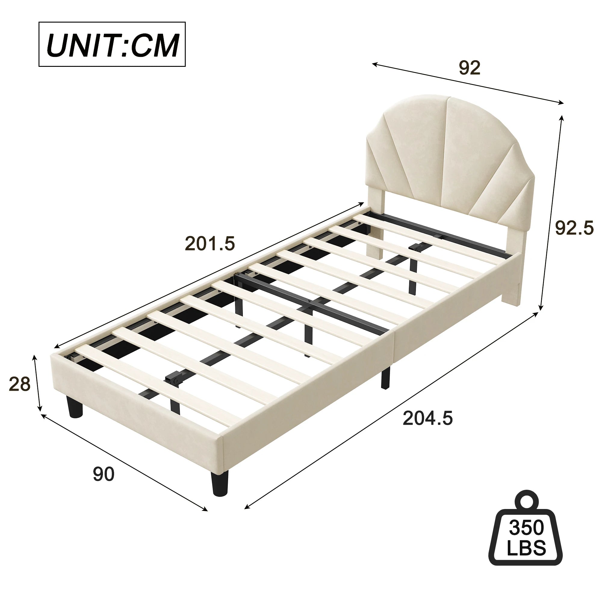Kinderbed 90x200 Meisjesbed Fluweel Bloemenkroon – Speels & Stijlvol
