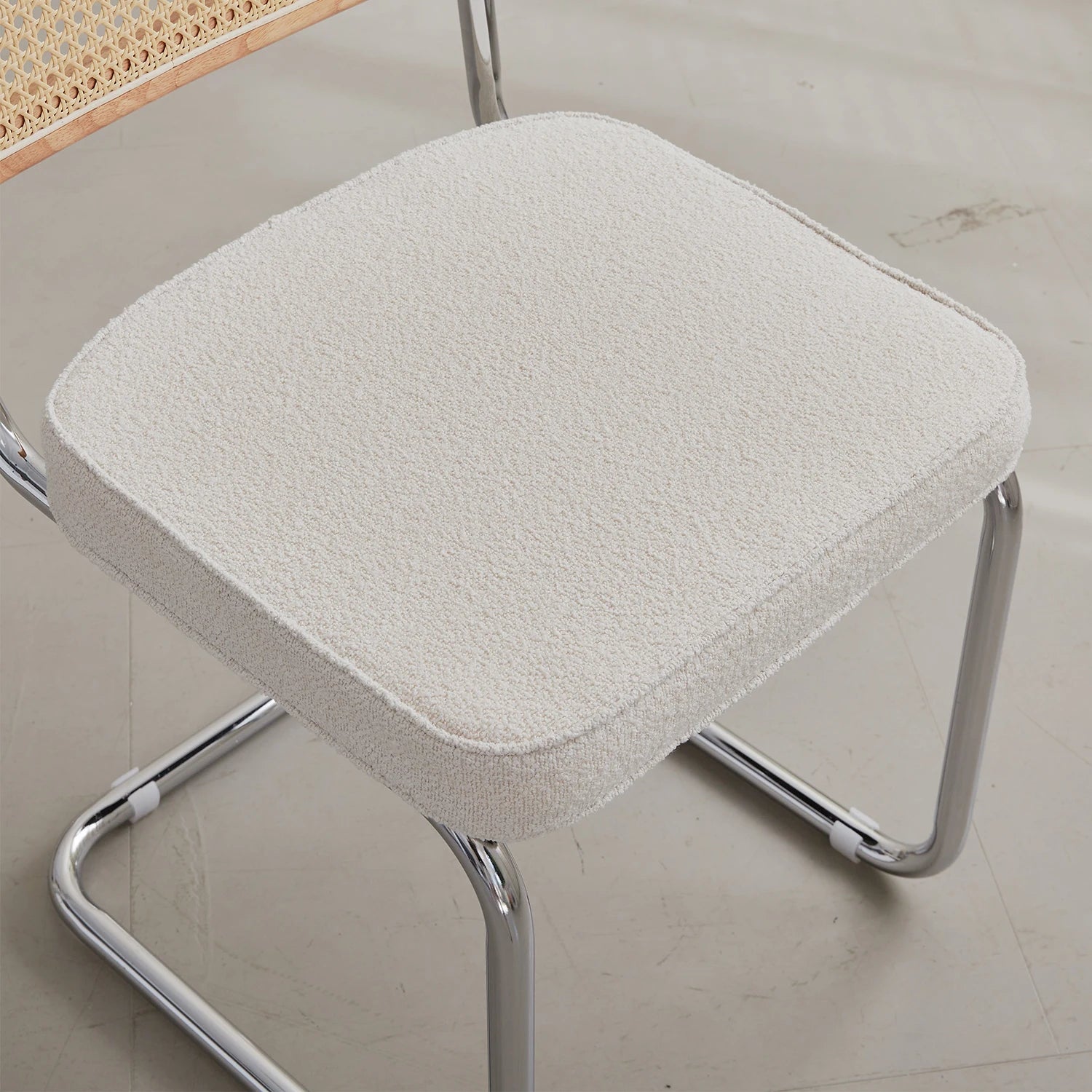 Rotan Eetkamerstoelen Set van 2 of 4 – Retro Design met Velvet Zitting en Metalen Frame