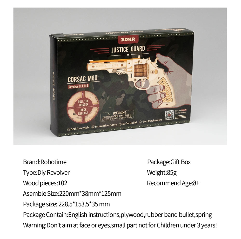 3D Houten Puzzel Pistool Bouwset – DIY Model Kit