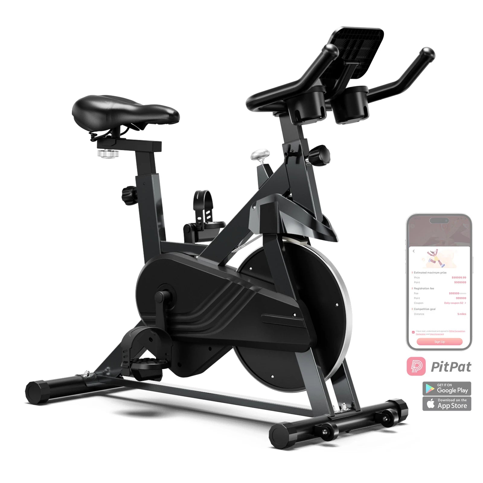Magnetische Hometrainer met Tablethouder – Stille Indoor Fiets voor Thuis