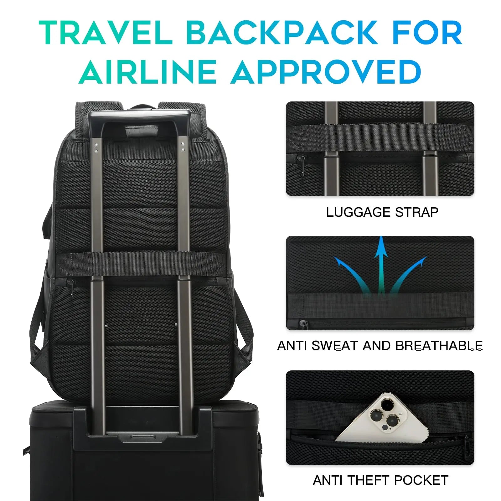 Draagbare Water‑ and Laptop‑rugzak – Grote 16 Inch Laptop Backpack – Waterbestendig & Functioneel