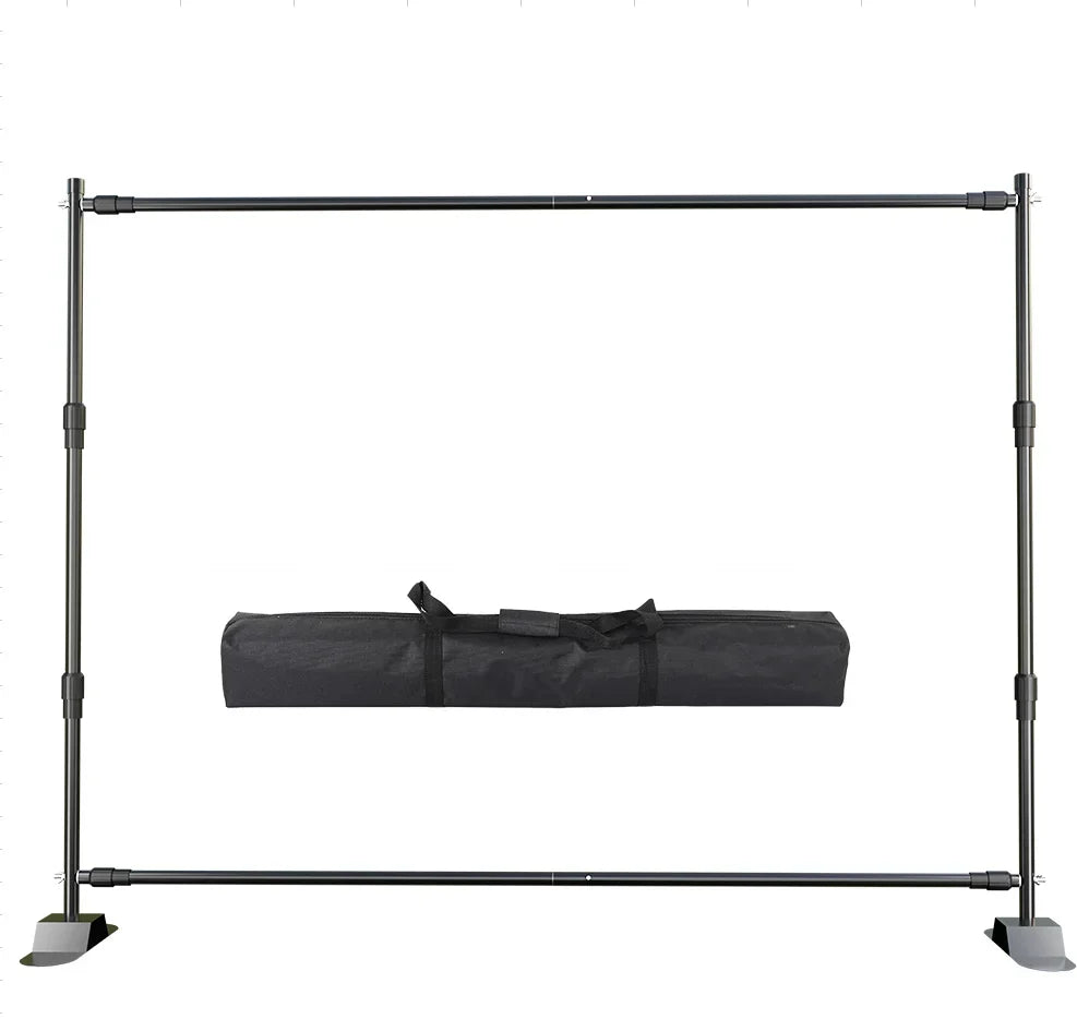Dubbele Crossbar Fotografie Achtergrondstandaard – Verstelbaar 3x2,4m Backdrop Frame voor Studio, Video en Greenscreen