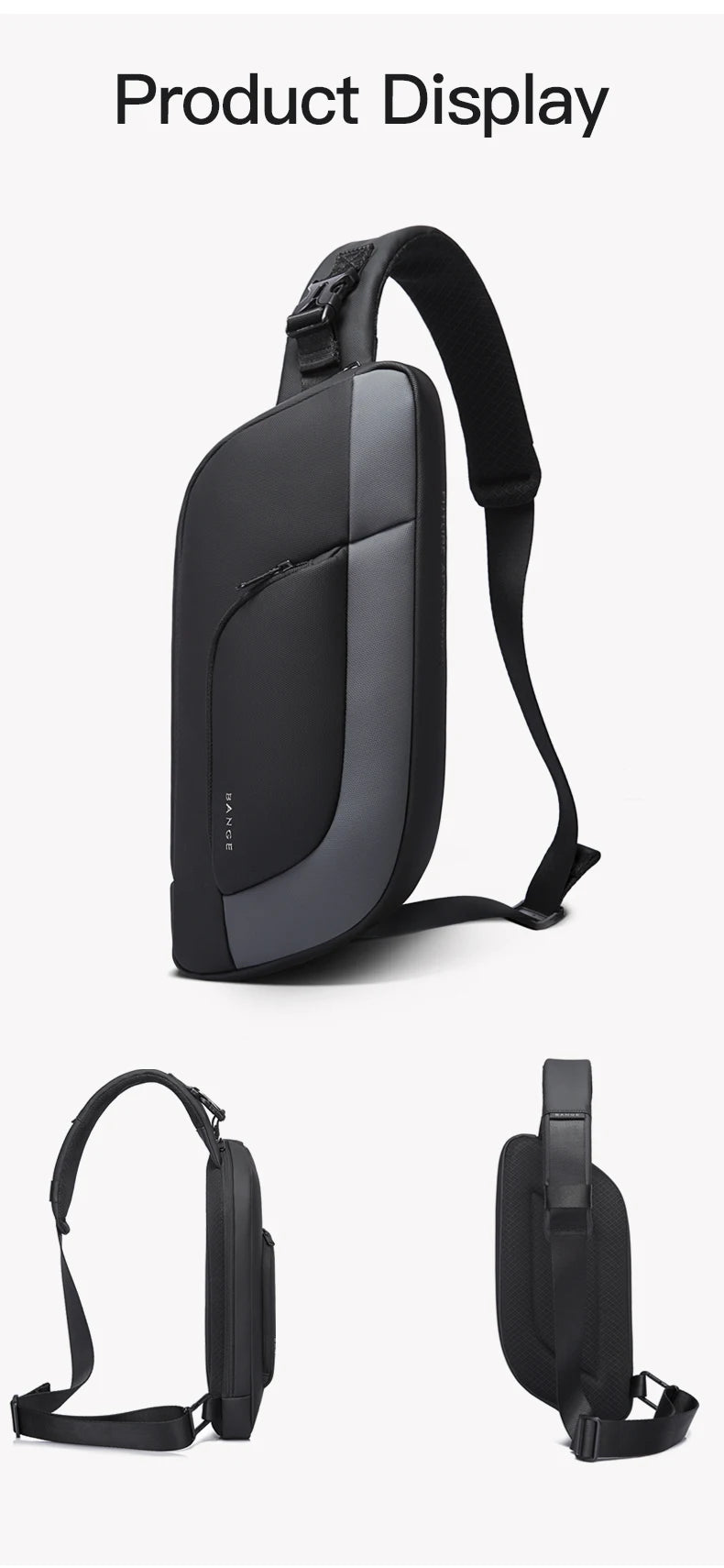 Waterdichte Multifunctionele Heren Borsttas – Grote Capaciteit Crossbody Reis Sling Bag