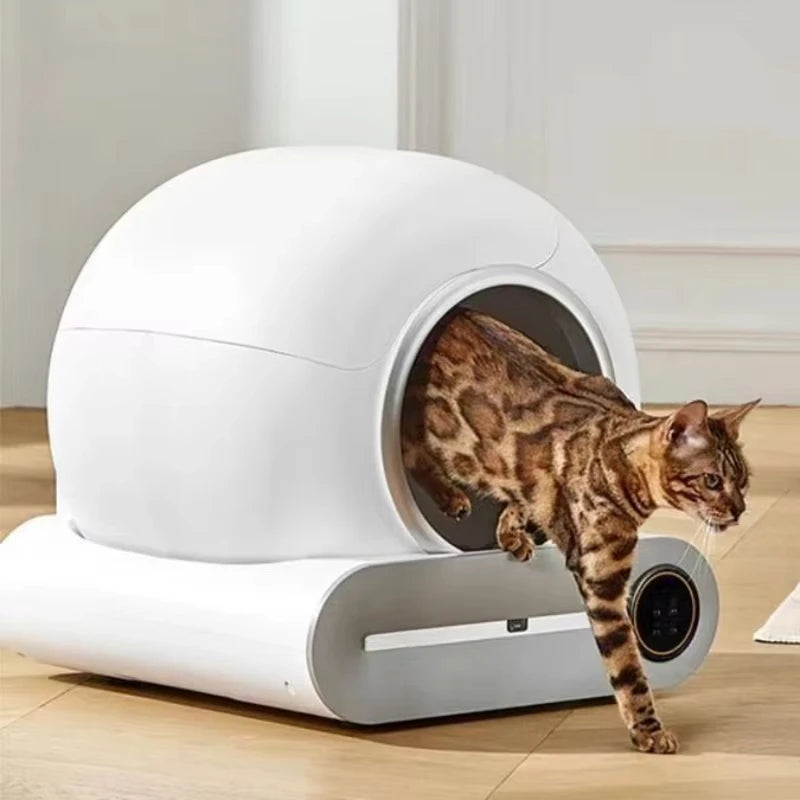 Slimme Kattenbak Volautomatisch met APP – Zelfreinigende Kattenbak Grote Capaciteit 65L voor Meerdere Katten