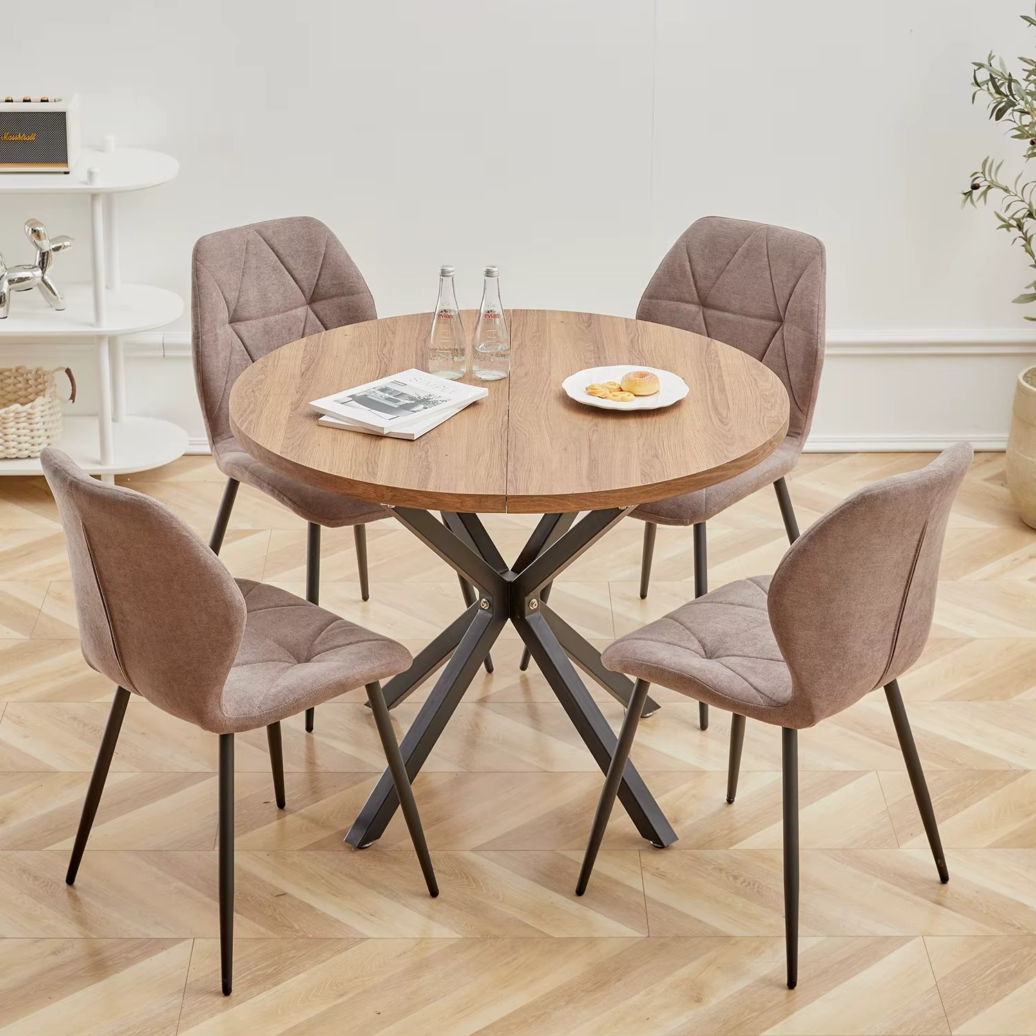 Nordic Ronde Eettafel – Massief Hout, Scandinavische Stijl, 100 cm