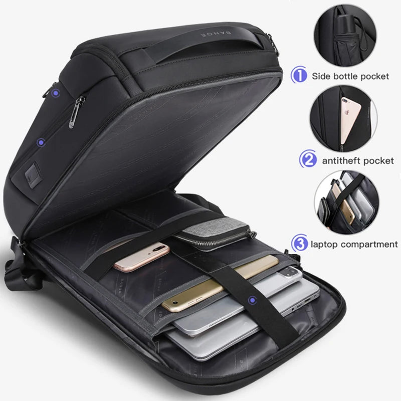 Waterdichte USB‑Oplaad Rugzak 17″ – Reis, School & Business Backpack – Anti‑Diefstal Multifunctionele Rugzak Unisex