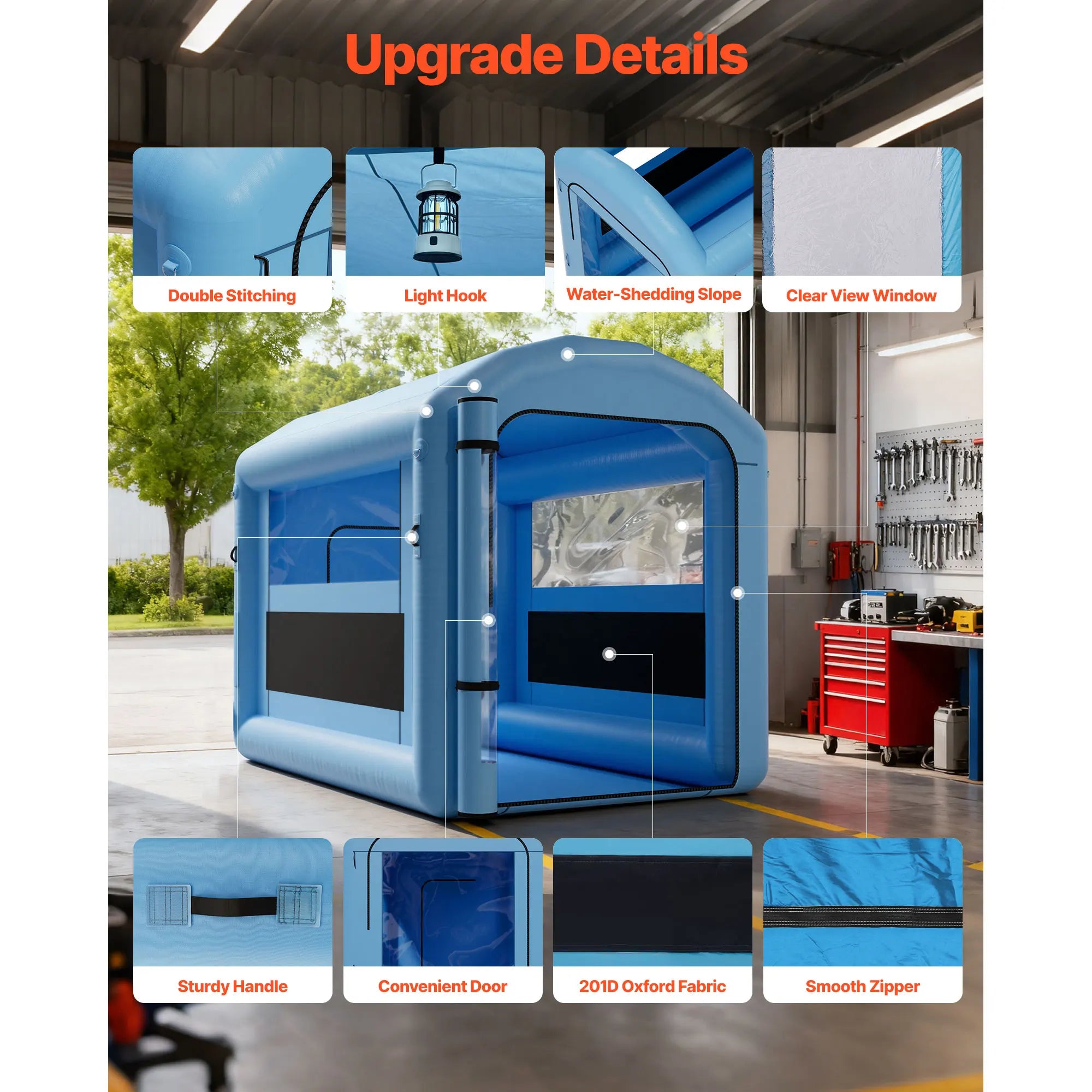 Opblaasbare Spuitcabine met Blower en Luchtfilter – Professionele Verfcabine voor Auto, Meubels en DIY Projecten