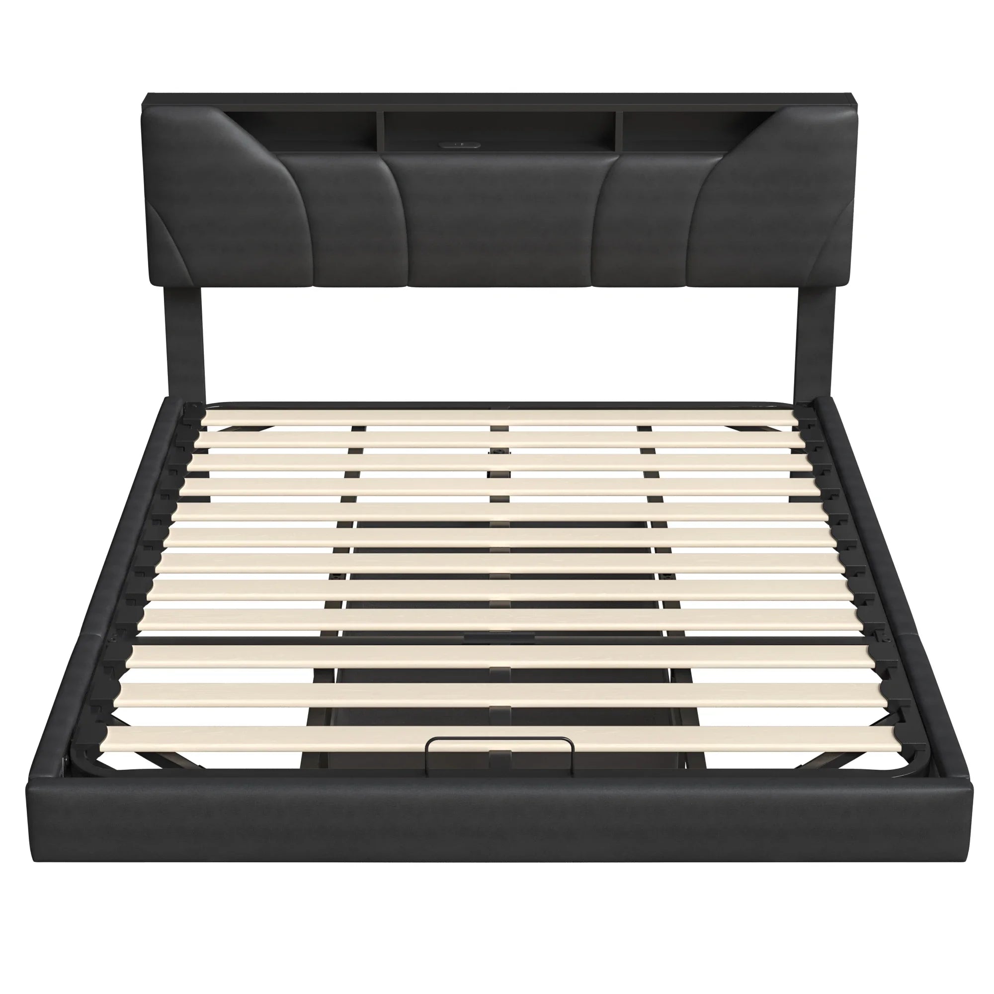 Tweepersoonsbed 140x200 met LED‑verlichting, USB‑poorten en royale opbergruimte