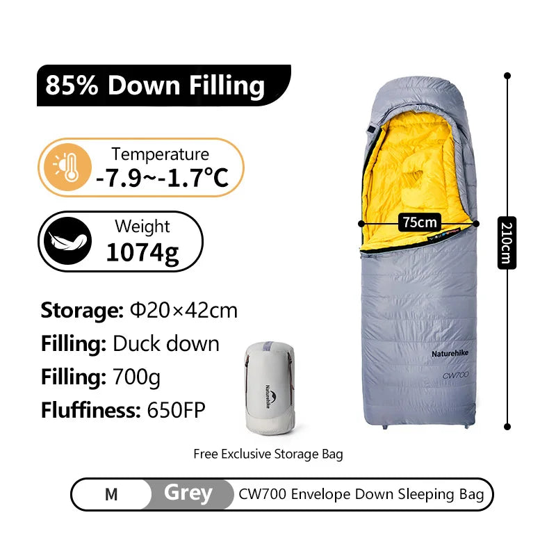 Lichtgewicht Dons Slaapzak Winter – Outdoor Slaapzak 0-5°C voor Kamperen & Trekking