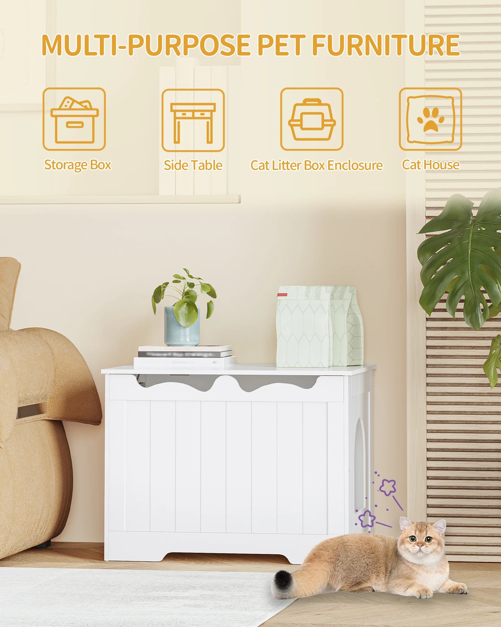 Verborgen kattenbak kast – multifunctioneel kattenmeubel voor huis en interieur