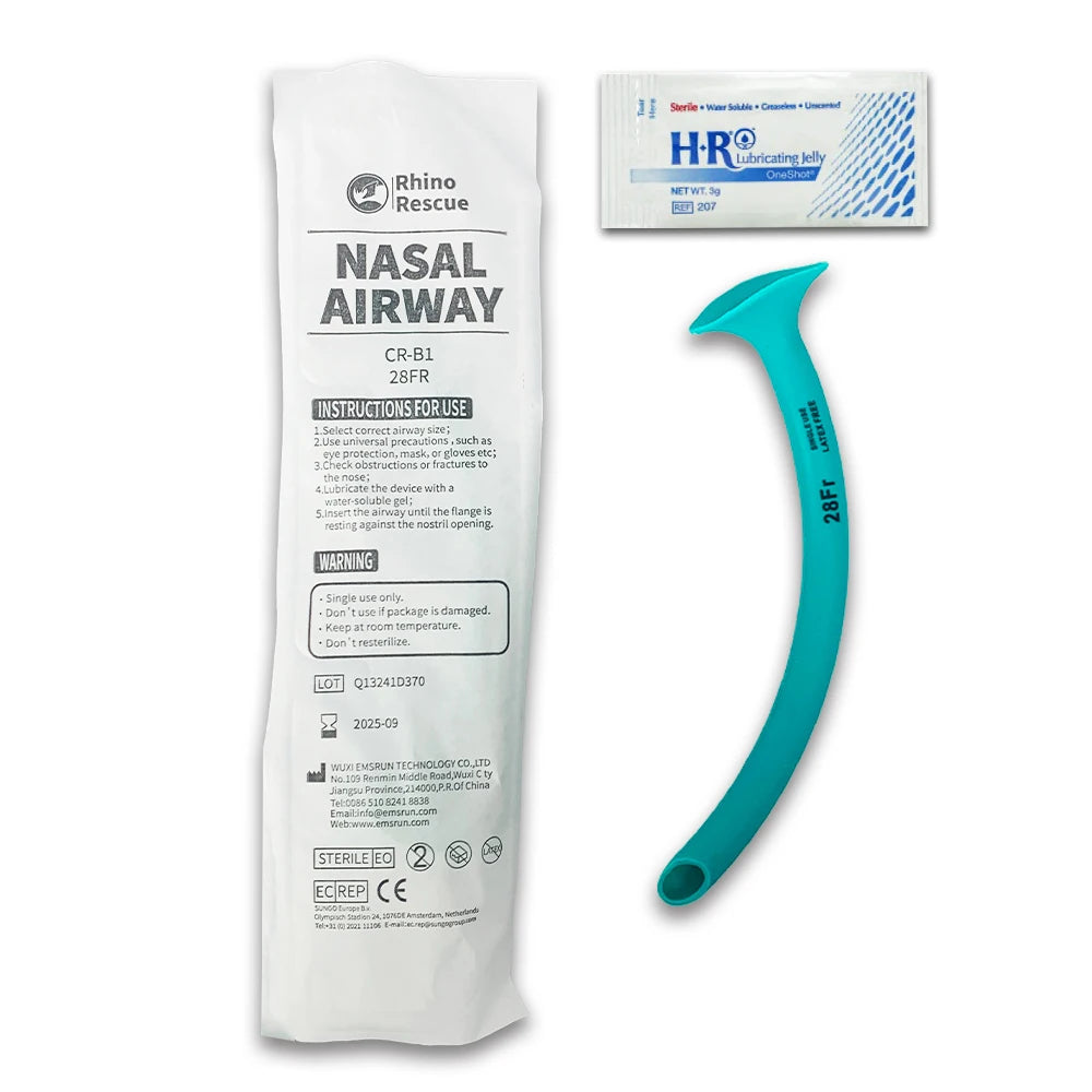 Nasopharyngeale Luchtweg 28Fr met Surgilube – Medische NPA voor EHBO & Spoedeisende Hulp