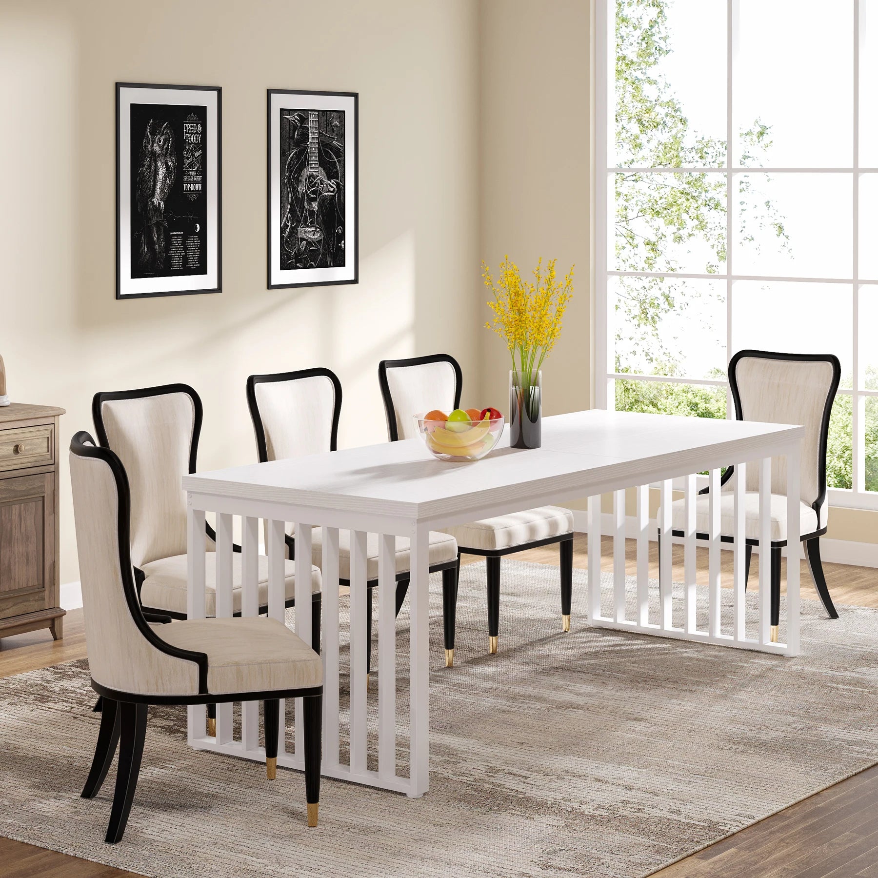 Industriële Eettafel 180 cm – Houten Tafel voor 4–6 Personen