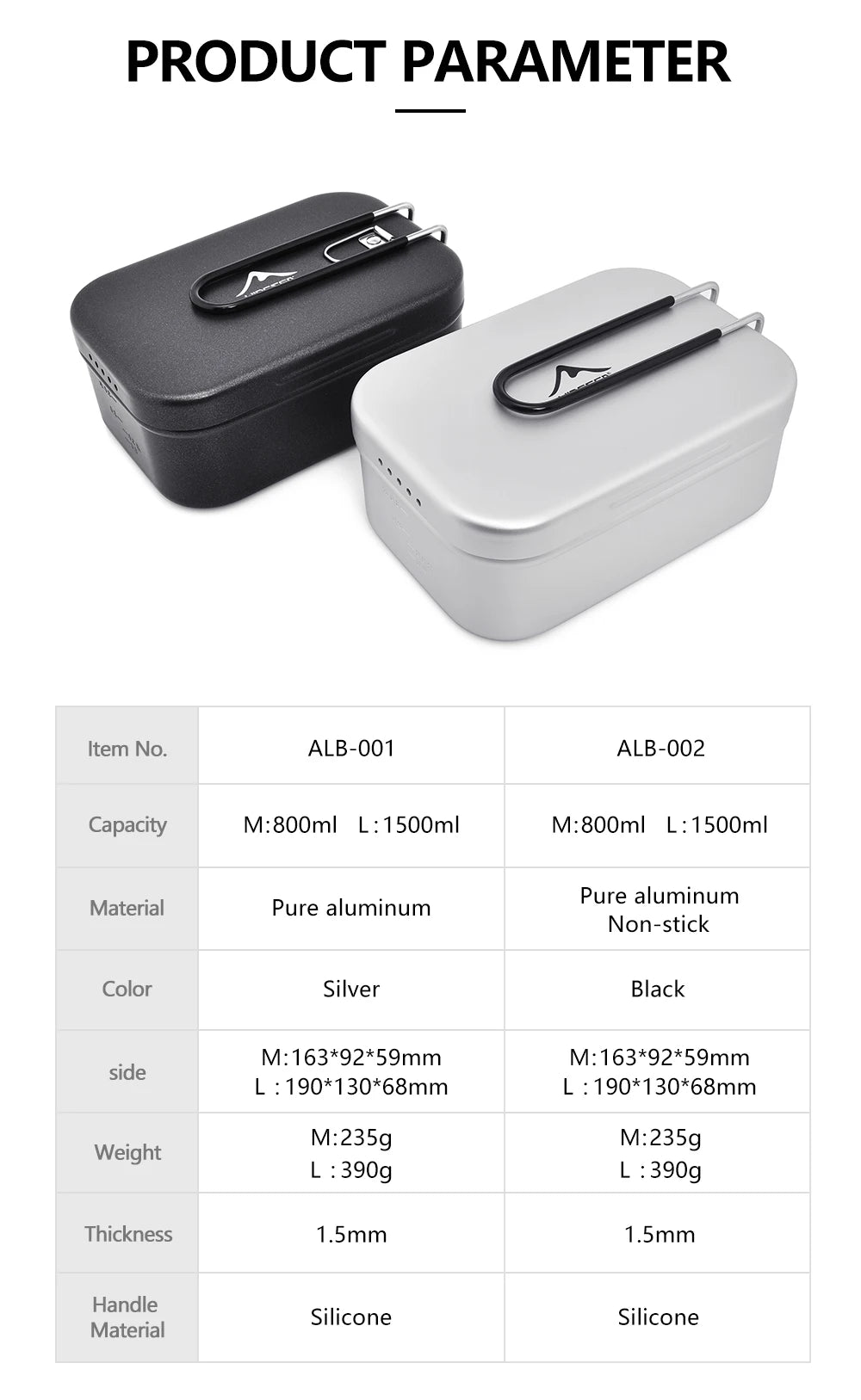 Aluminium Lunchbox & Outdoor Kookset met Drukontlasting – Camping Kookgerei