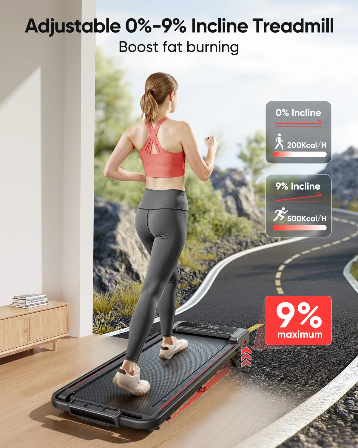 Opvouwbare Loopband 4-in-1 12 km/u – Elektrische Treadmill voor Thuis met Incline en App Bediening