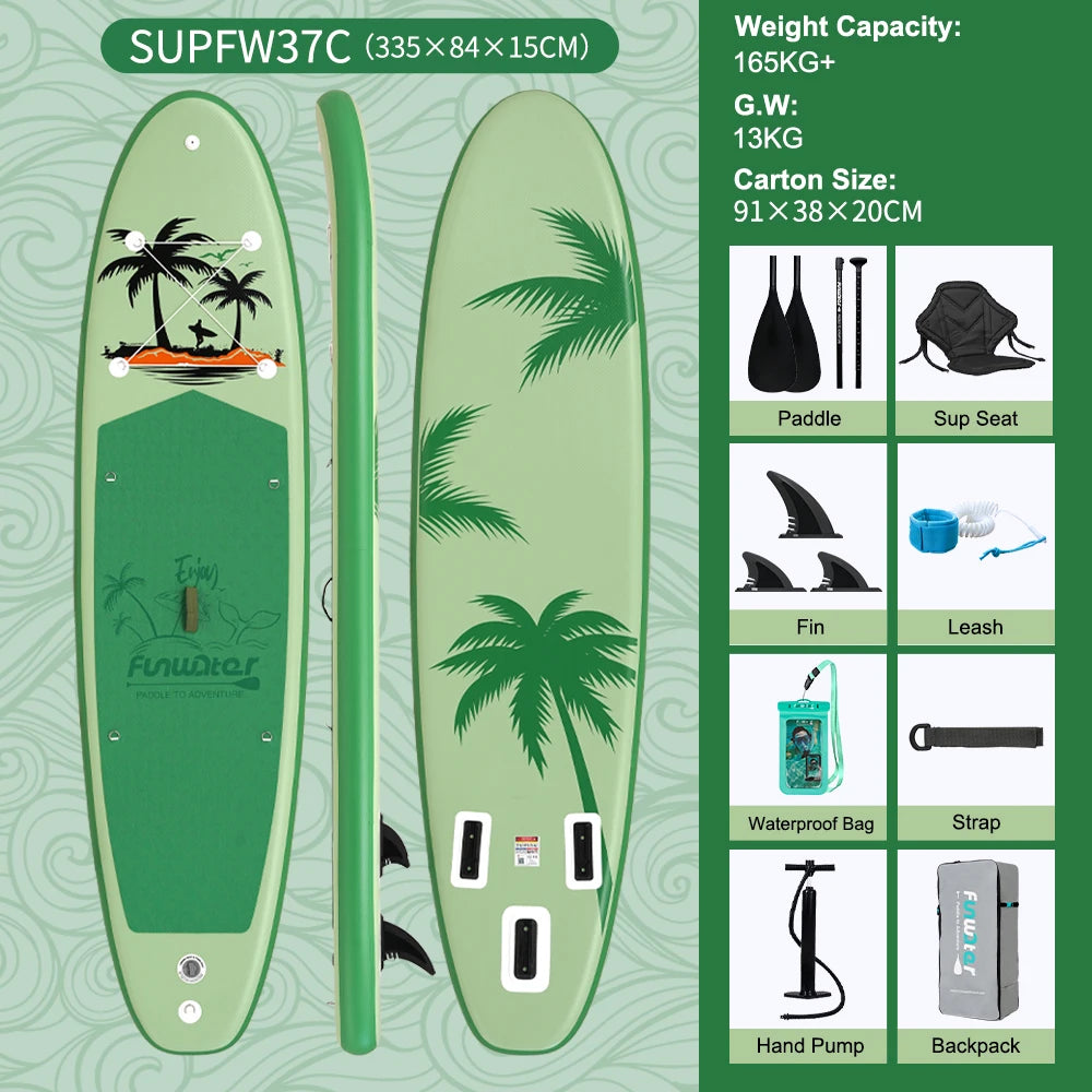 Opblaasbaar SUP Board - Paddle Board 320-385CM – Complete Stand Up Paddle Set met Antislip Deck