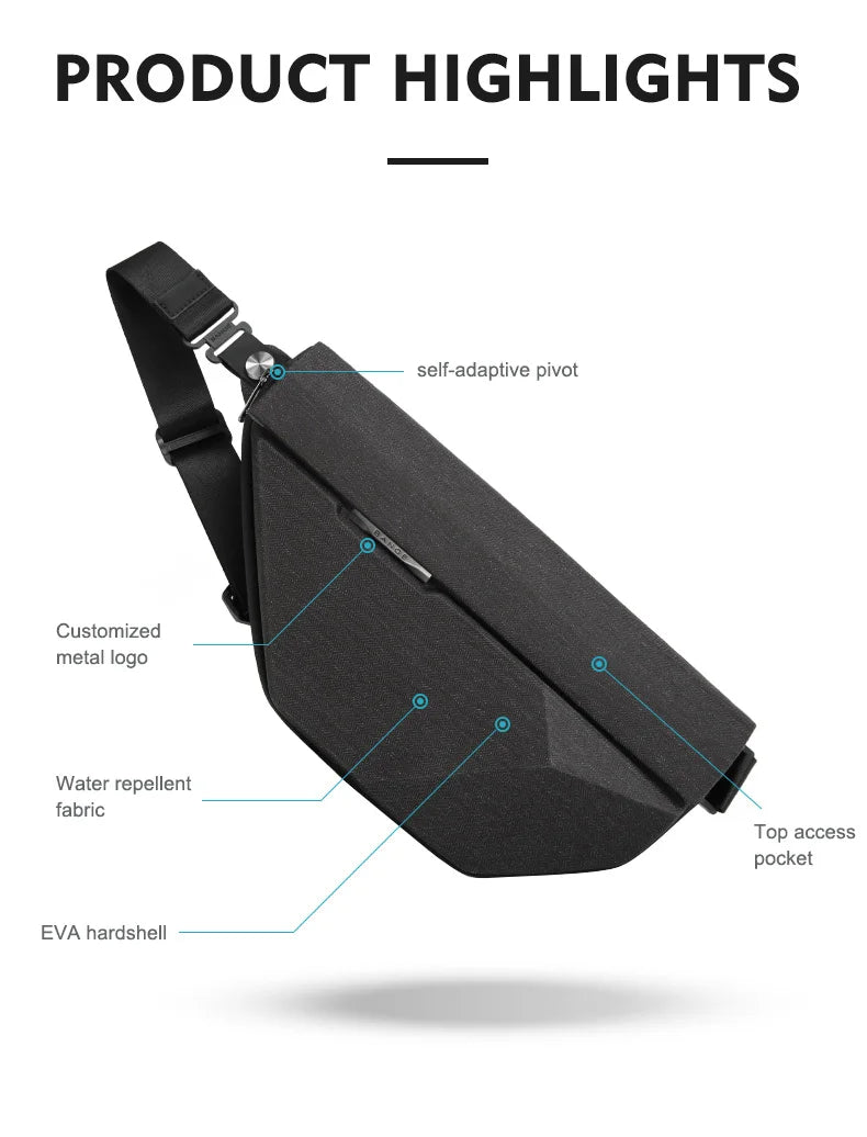 Waterdichte Multifunctionele Oxford Schoudertas – Messenger/Crossbody Sling Bag Voor 7.9" Tablet