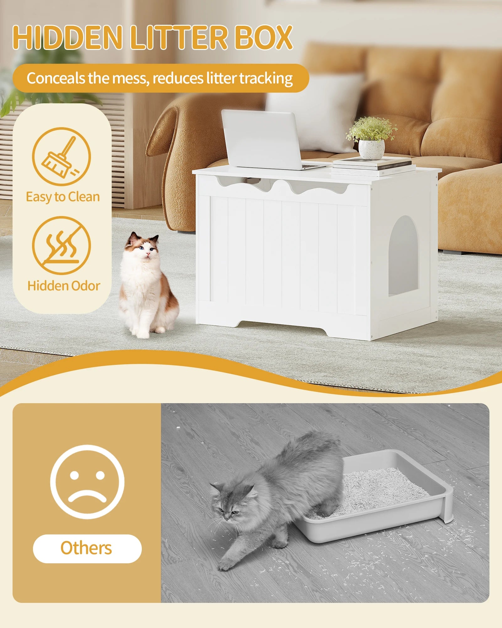 Verborgen kattenbak kast – multifunctioneel kattenmeubel voor huis en interieur