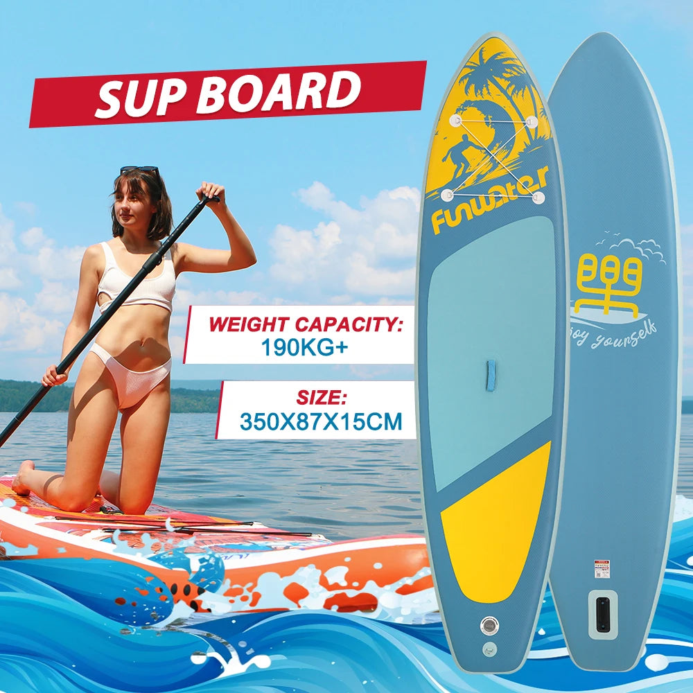 Opblaasbaar SUP Board Set – Stand Up Paddle Board met Accessoires – 350 cm – Complete Paddle Board voor Beginners & Gevorderden