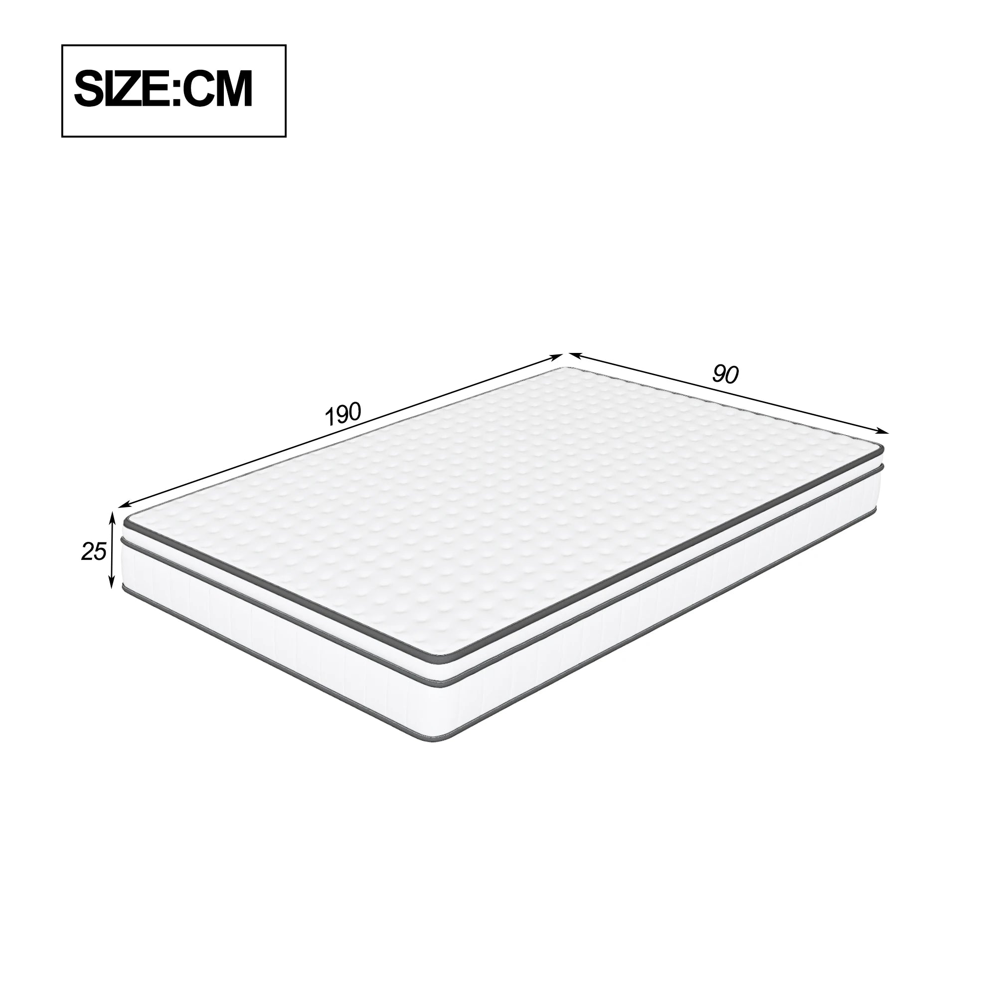 Pocketveringmatras 90–140x190/200 cm Medium – Comfort en Ondersteuning voor Goede Nachtrust
