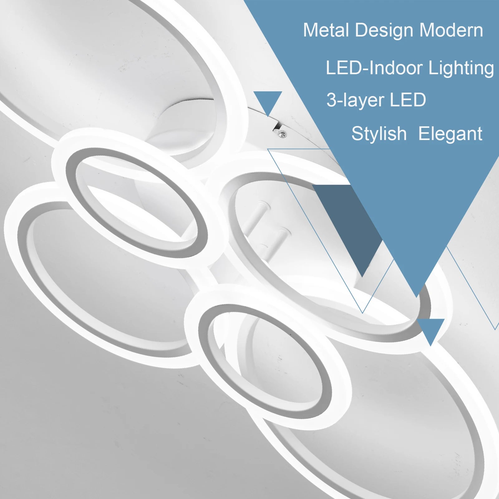 Moderne LED Plafondlamp Cirkel met Afstandsbediening – Dimbare Acryl Lamp met 3 Lichtkleuren voor Woonkamer, Slaapkamer & Keuken