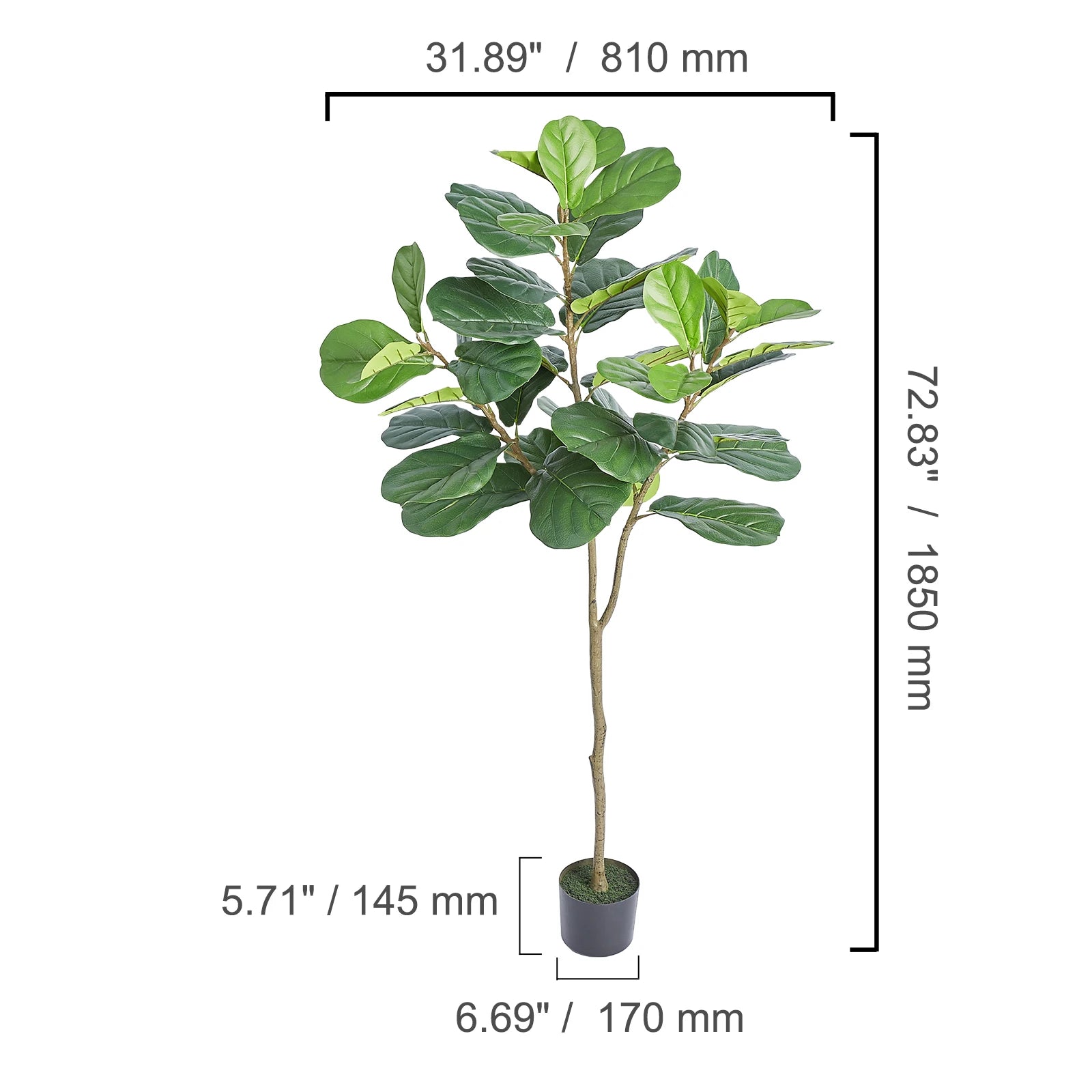 Kunstmatige Olijfboom 120-180 cm – Realistische Nep Olijfboom in Pot – Onderhoudsvrije Kunstplant voor Binnen & Buiten