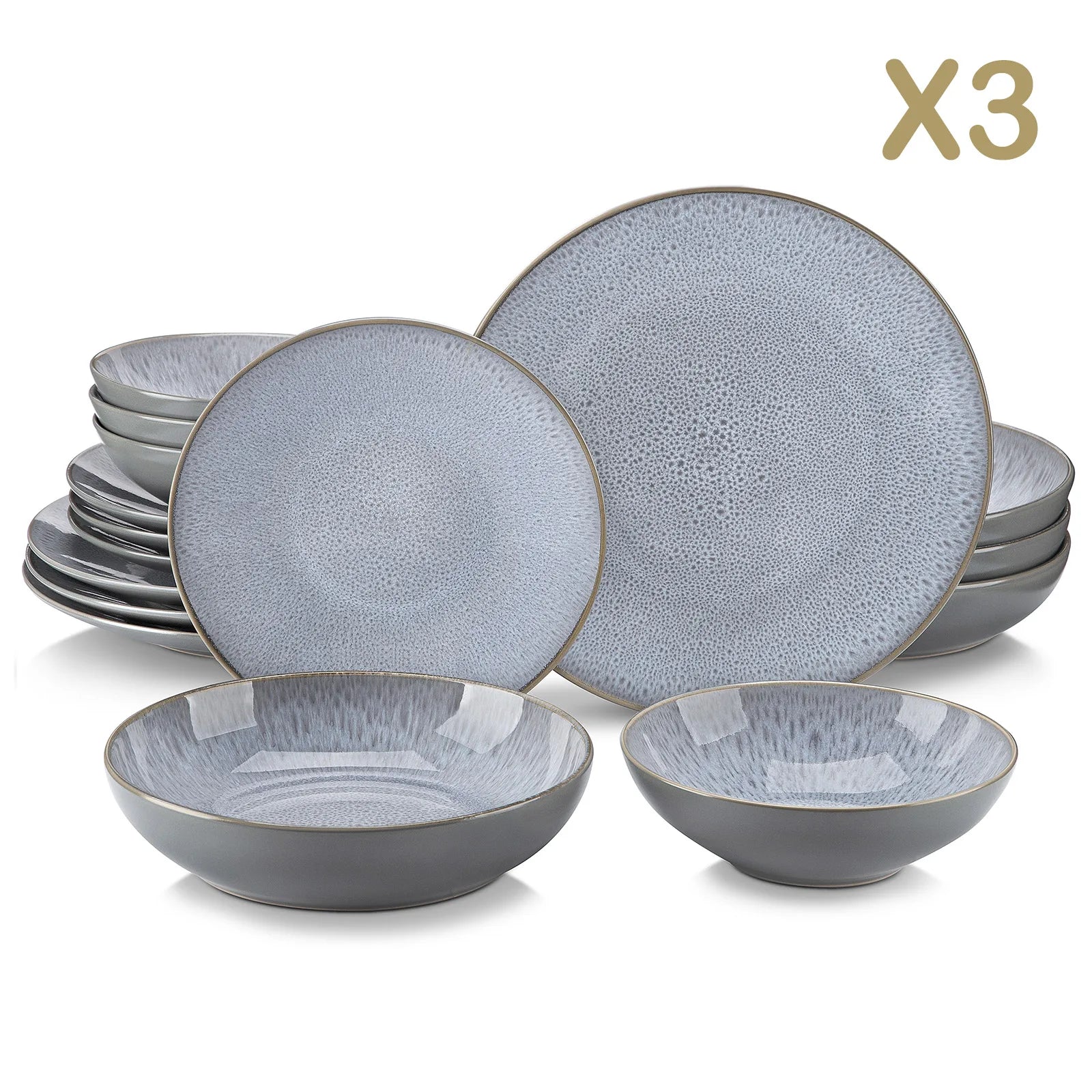 Steengoed Servies Set – 16/32/48-delig voor 4-12 Personen
