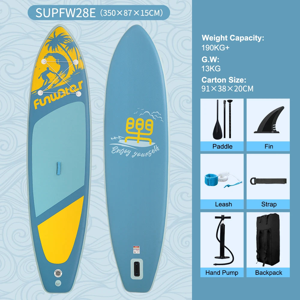 Opblaasbaar SUP Board 11'6" – Koi Paddle Board met Accessoires – Stand Up Paddle Surfboard voor Volwassenen
