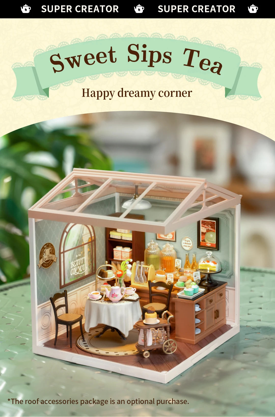 Miniatuur Poppenhuis Bouwset – Burgers Bar Thema – Creatieve DIY Bouwstenen voor Kinderen en Tieners